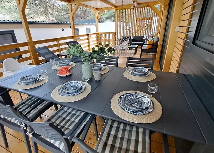 Premium Mobile Home Maslina - 2 Bedrooms, Large Terrace - Oaza Mira Drage *